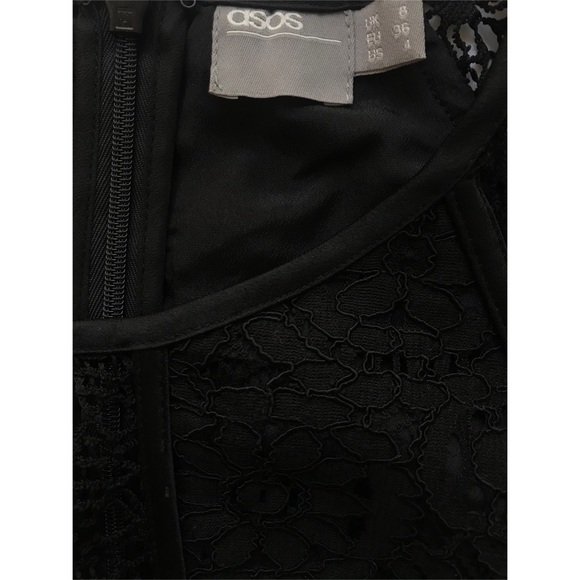 ASOS- Black Embroidered Eyelit Jumpsuit - Picture 4 of 5